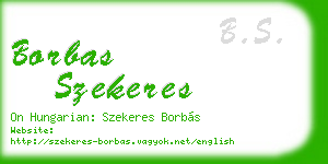 borbas szekeres business card